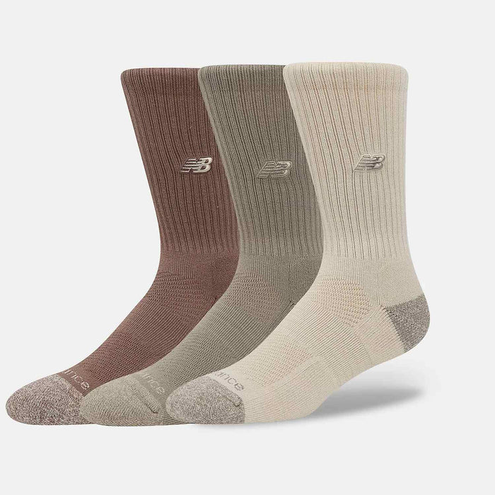 New Balance ACTIVE PREMIUM CREW 3-PACK, Linen/Arid Stone