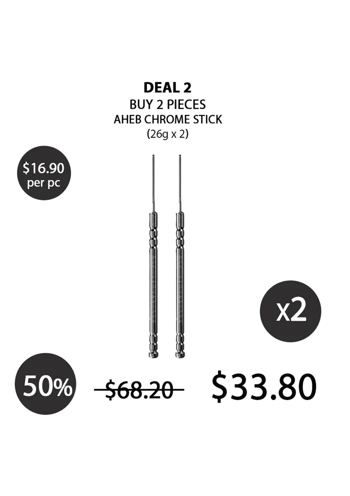 (BUY 2) AHEB CHROME STICK