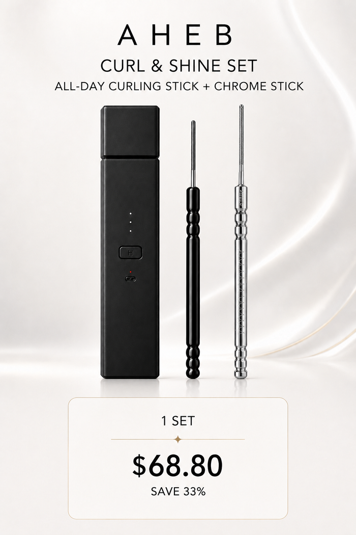 (BUY 1) AHEB ALL DAY CURLING STICK + (BUY 1) CHROME STICK