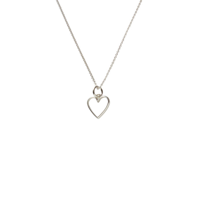 Silver necklace on a white background
