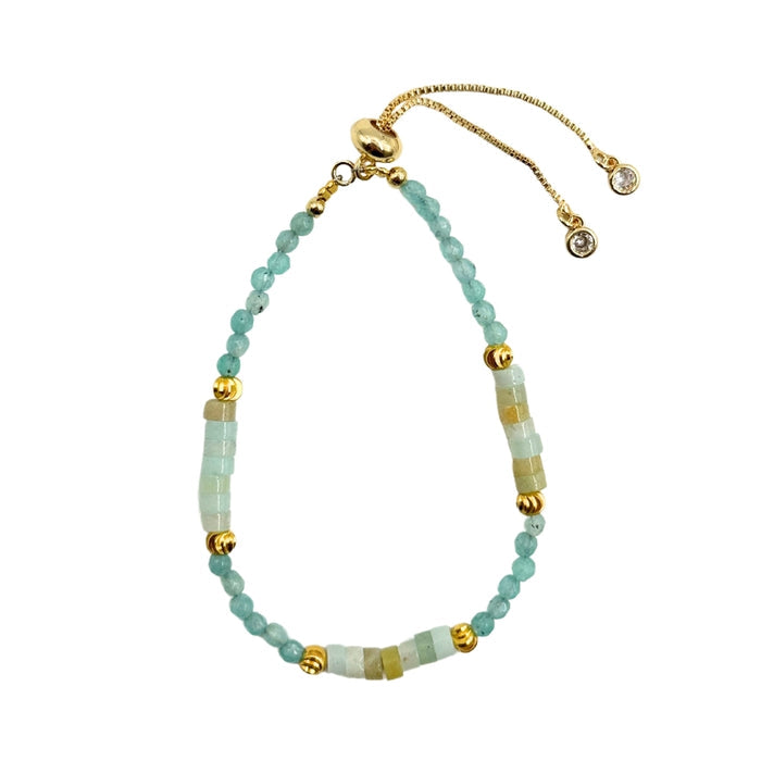 Amazonite Disc Stone Bracelet