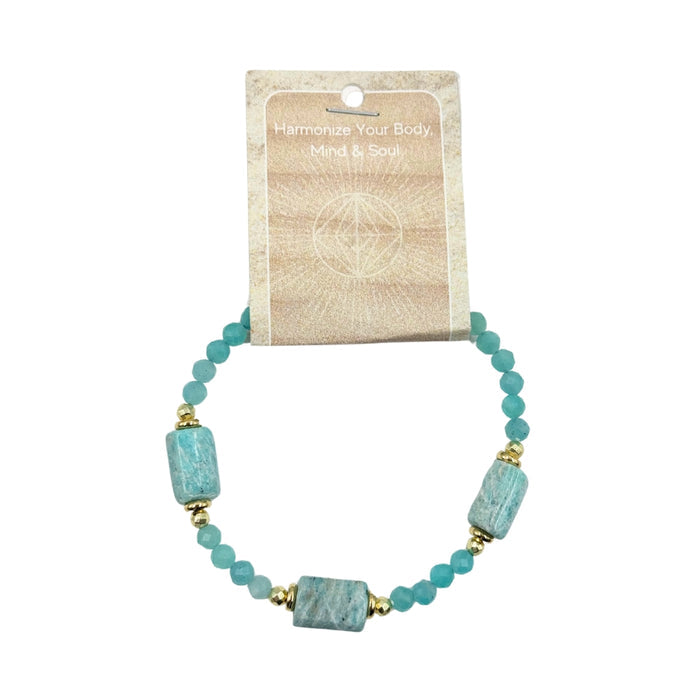 Amazonite Hexagon Stone Bracelet
