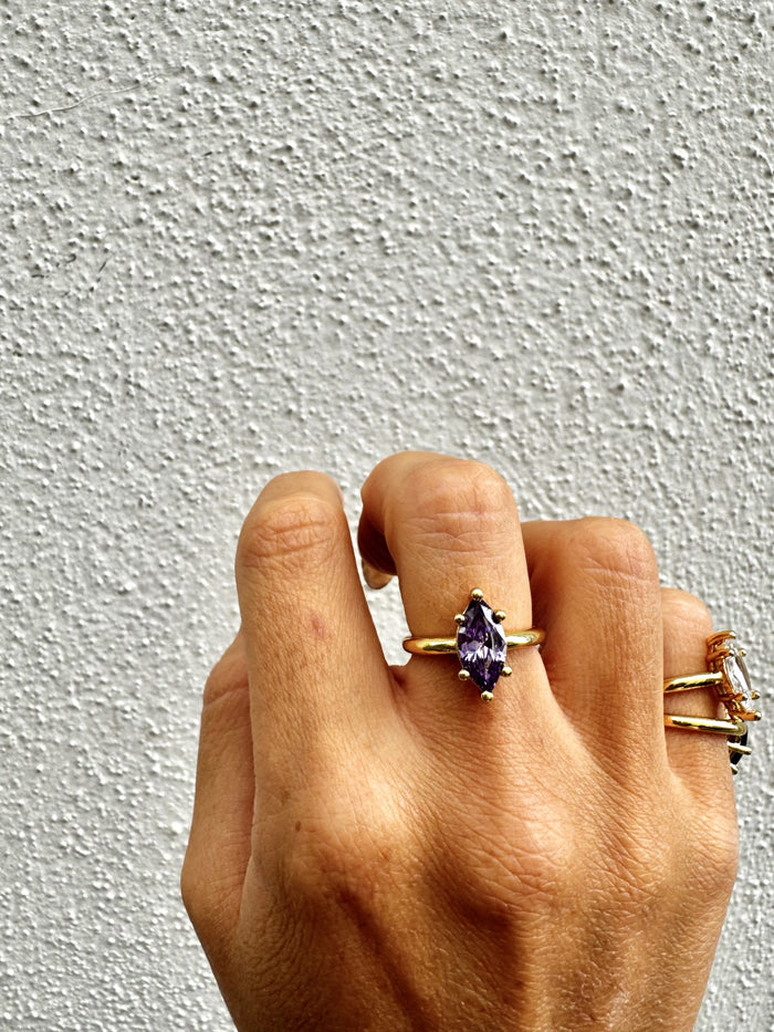 Anello Black Rain Lilla – Warmy