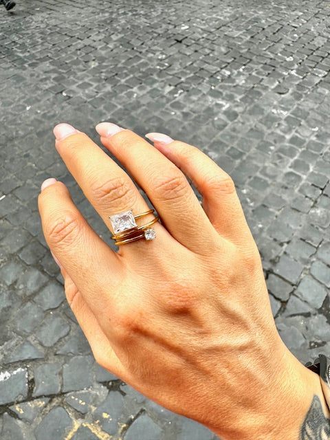 Anello Double Roll Gold