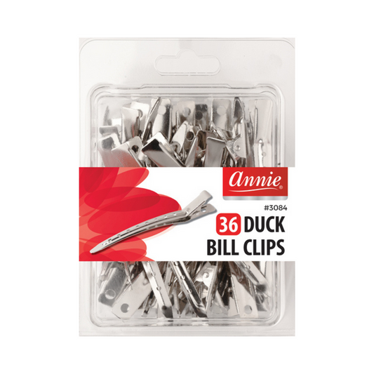 Annie Duck Bill Metal Hair Clips, 36 Count, Silver