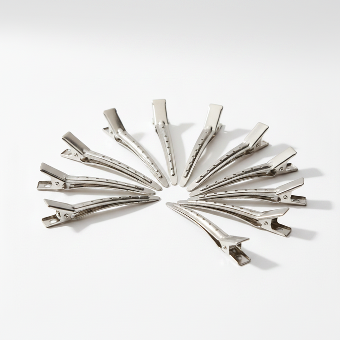 Annie Duck Bill Metal Hair Clips, 36 Count, Silver