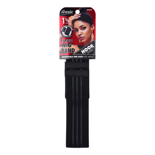 Annie Hook Wig Band Silicone Grip 1 3/4 Inch, 1 Count, Black