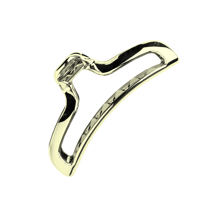 Annie Shiny Large Open Jaw Clip 12.5cm, 1 Count Metallic Hair Clip, Gold