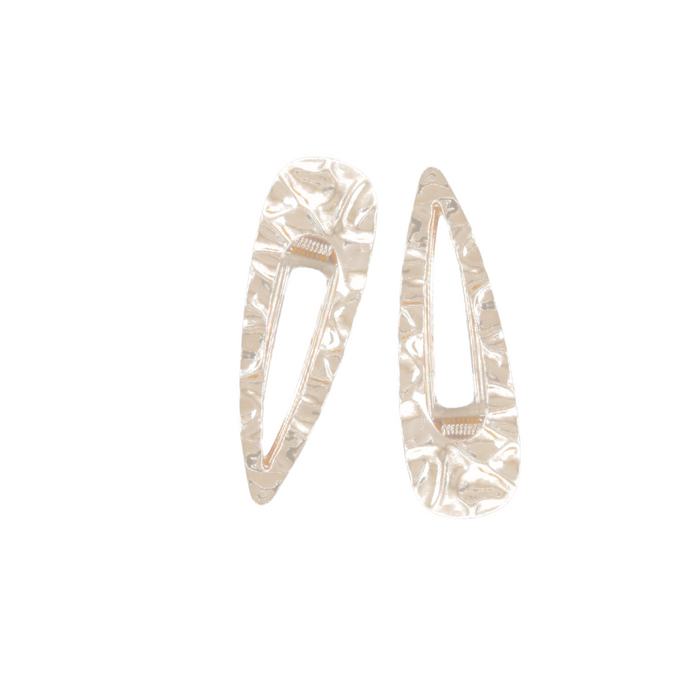 Annie Shiny Metal Hair Clips, 2 Count Metallic Hair Clip, Gold