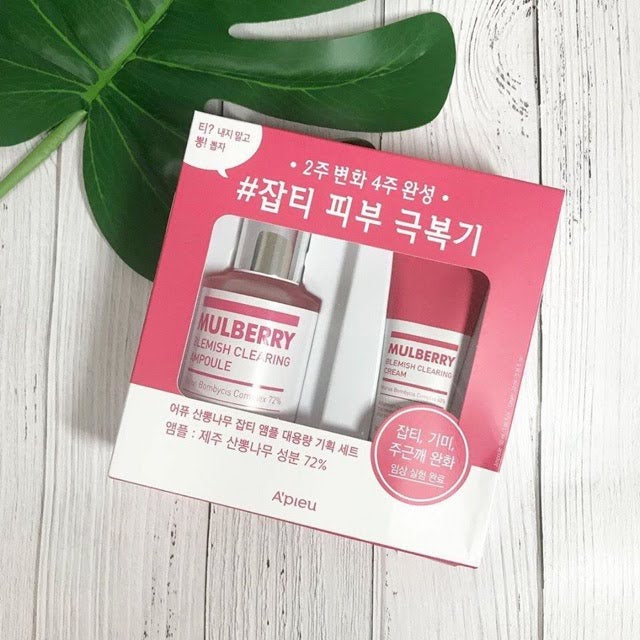 A'PIEU Mulberry Blemish Clearing Special Set بكج العناية بالبشرة بالتوت من ايبيو