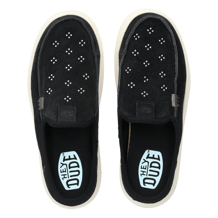 Austin Lift Suede Stud Dames Instappers Black