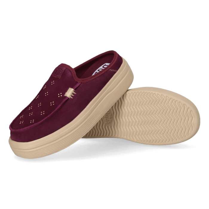 Austin Lift Suede Stud Dames Instappers Fig Purple