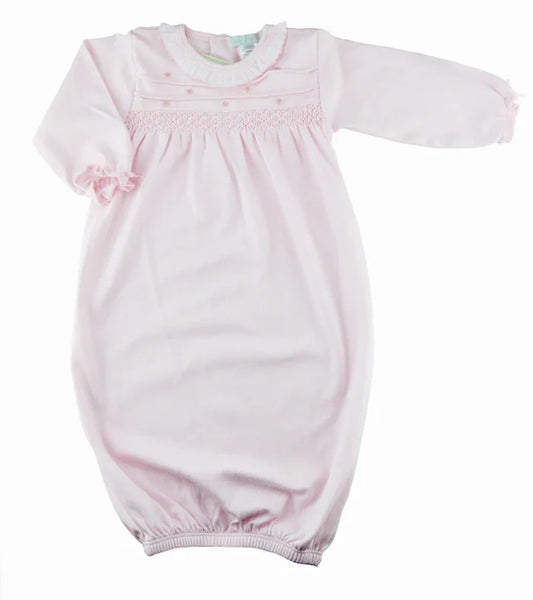 Baby Threads Pink Daygown w/ Tucks and Emb.