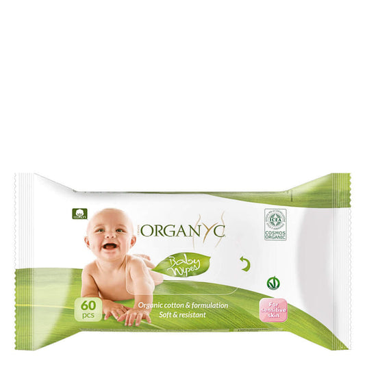 Package of Organyc Baby Wipes 60-Pcs