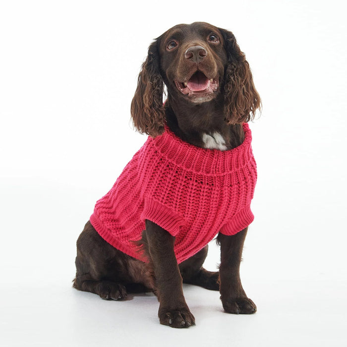 Barbour Saltburn Dog Jumper Pink Dahlia