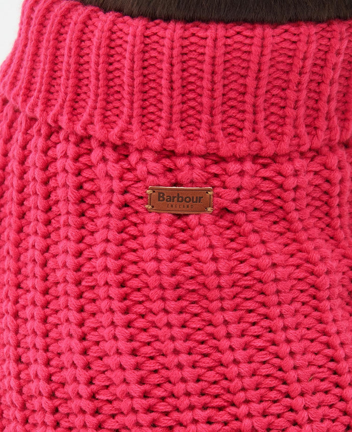 Barbour Saltburn Dog Jumper Pink Dahlia