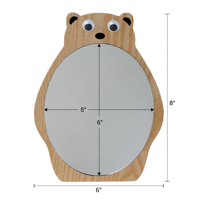 Bear Wooden Table Mirror - ikatehouse