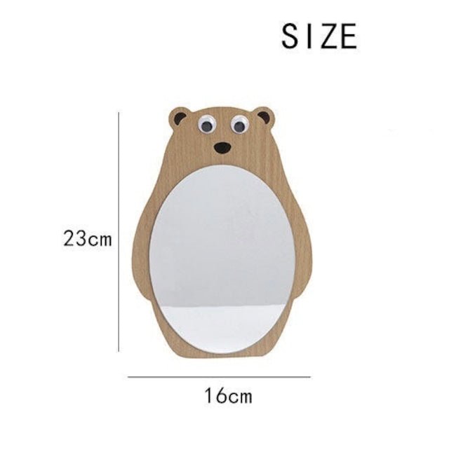 Bear Wooden Table Mirror - ikatehouse