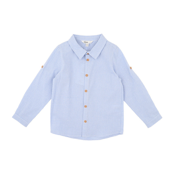 Bebe Jake Blue Check Shirt