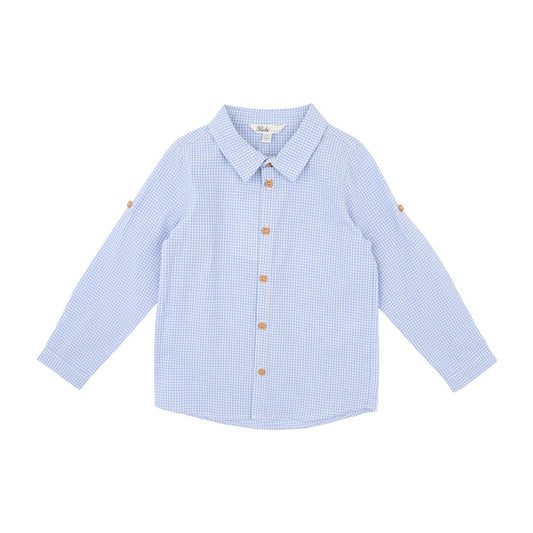 Bebe Jake Blue Check Shirt
