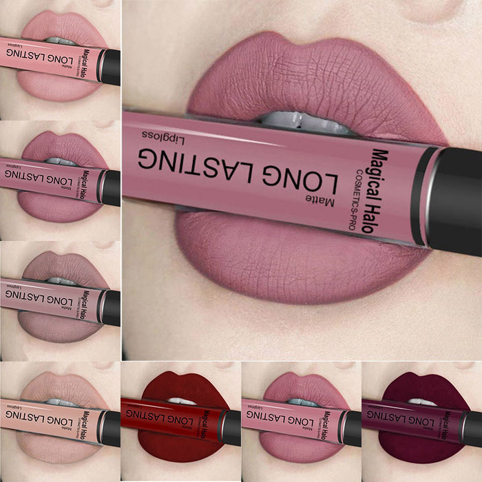 Best Lip Makeup 12 Colors Sexy Matte Velvet Long Lasting Lipgloss Liquid Lipstick Lip Gloss