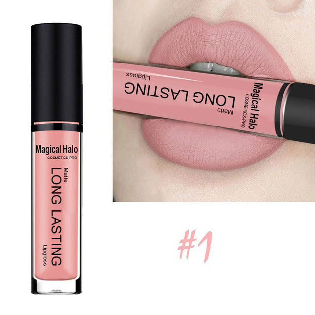 Best Lip Makeup 12 Colors Sexy Matte Velvet Long Lasting Lipgloss Liquid Lipstick Lip Gloss