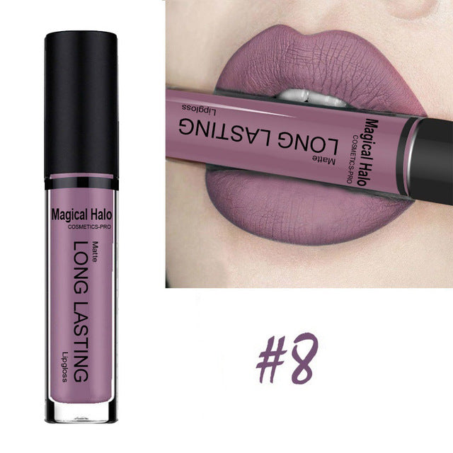 Best Lip Makeup 12 Colors Sexy Matte Velvet Long Lasting Lipgloss Liquid Lipstick Lip Gloss