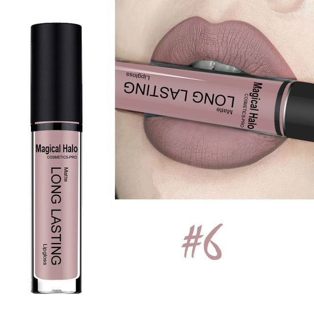 Best Lip Makeup 12 Colors Sexy Matte Velvet Long Lasting Lipgloss Liquid Lipstick Lip Gloss