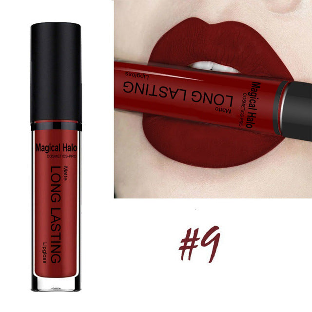 Best Lip Makeup 12 Colors Sexy Matte Velvet Long Lasting Lipgloss Liquid Lipstick Lip Gloss