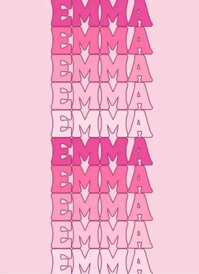 Blanket- Repeat Name in Pinks