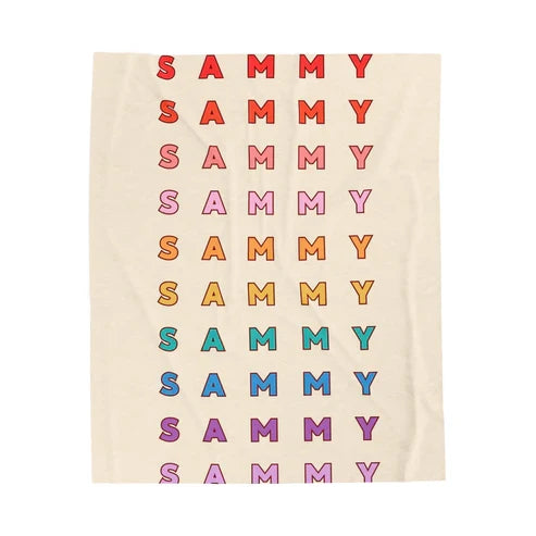 Blanket- Repeat Name Rainbow