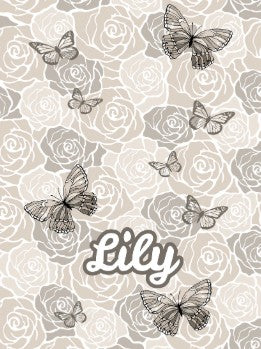 Blanket- Roses and Butterflies Pink
