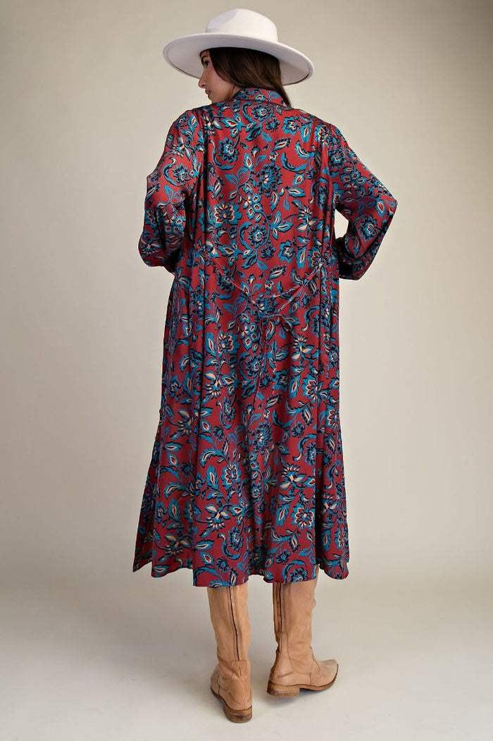 Boho Printed Shirt Dress FINAL SALE