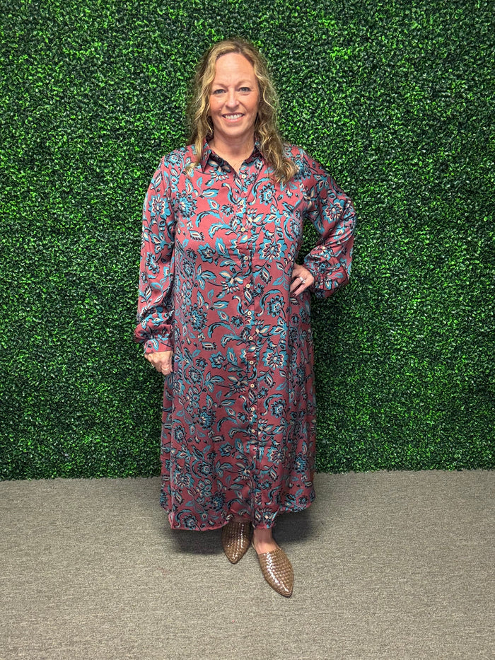 Boho Printed Shirt Dress FINAL SALE