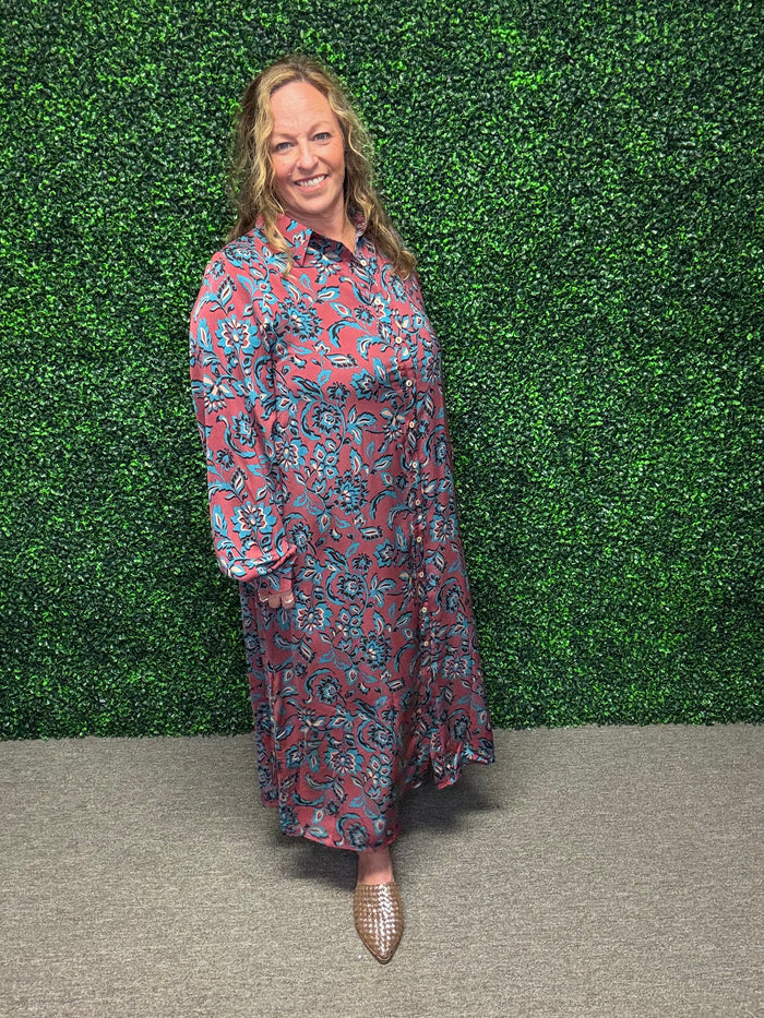 Boho Printed Shirt Dress FINAL SALE