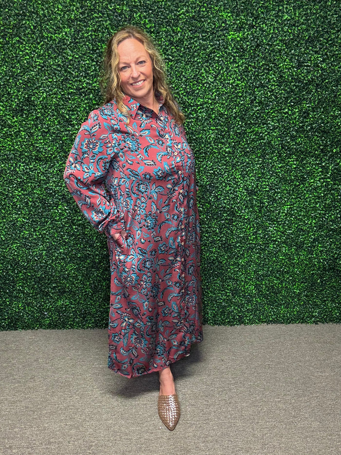 Boho Printed Shirt Dress FINAL SALE