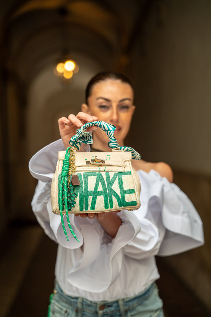 Borsa Fake Luxury Kelly Latte e Menta - Glm Couture