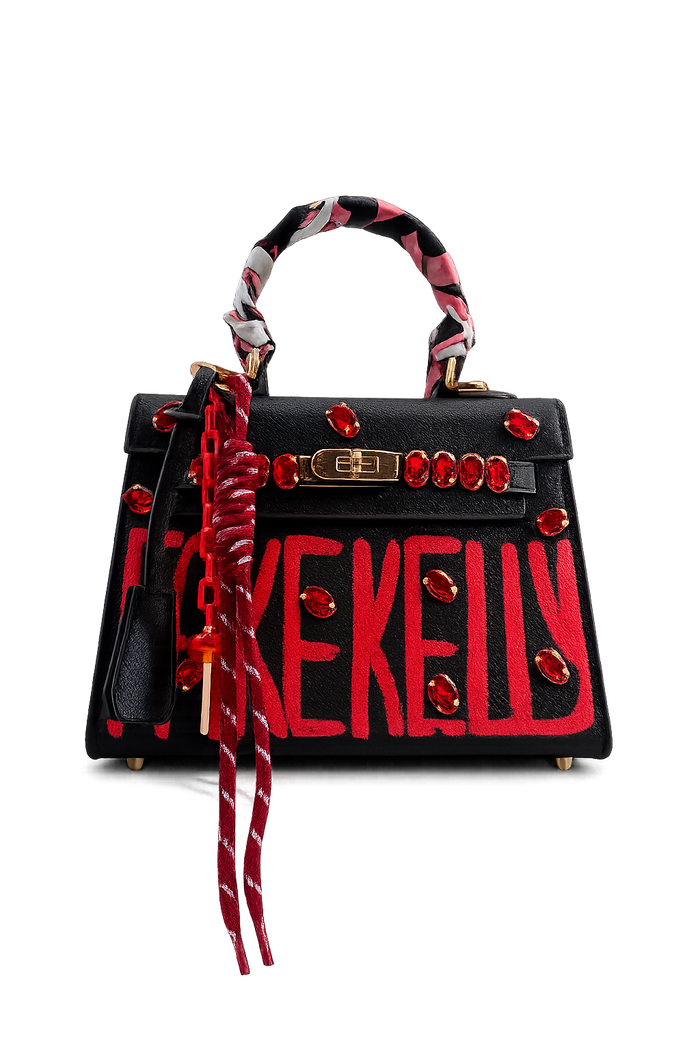 Borsa Fake Luxury Kelly Nera - Glm Couture
