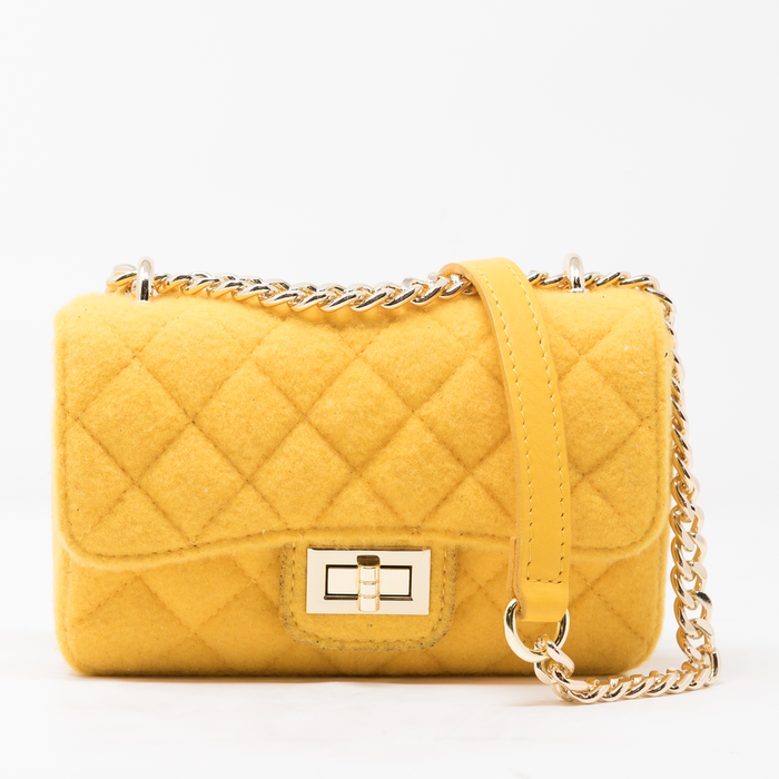 Borsa in Pelle e Lana Cocò Medium GLM COUTURE