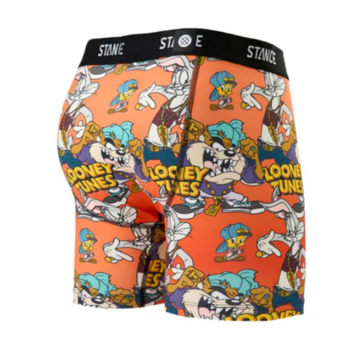 Boxer Men Stance Loonew Tunes Brief Orange Black