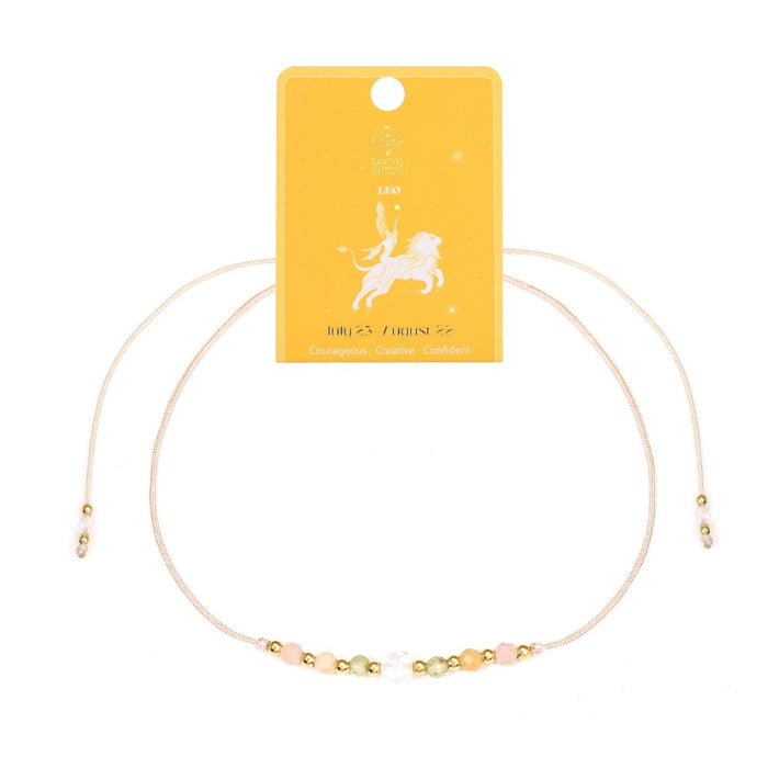 Bracelet - Zodiac, Leo with beaded details on a white background