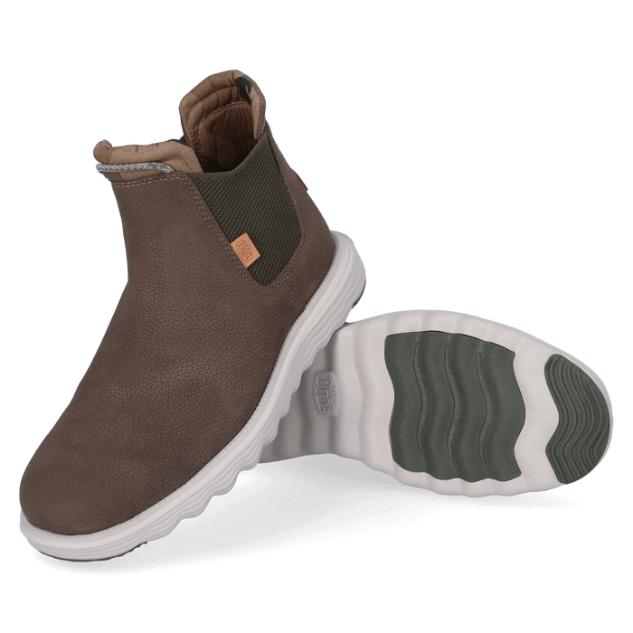 Branson Craft Leather Heren Boots Olive