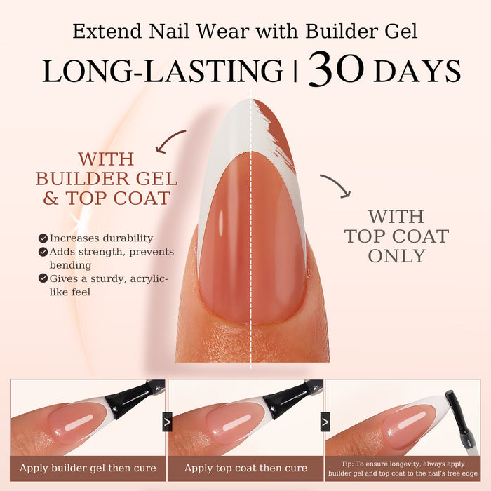 Brown Base French Tip | Medium Almond | ProTips