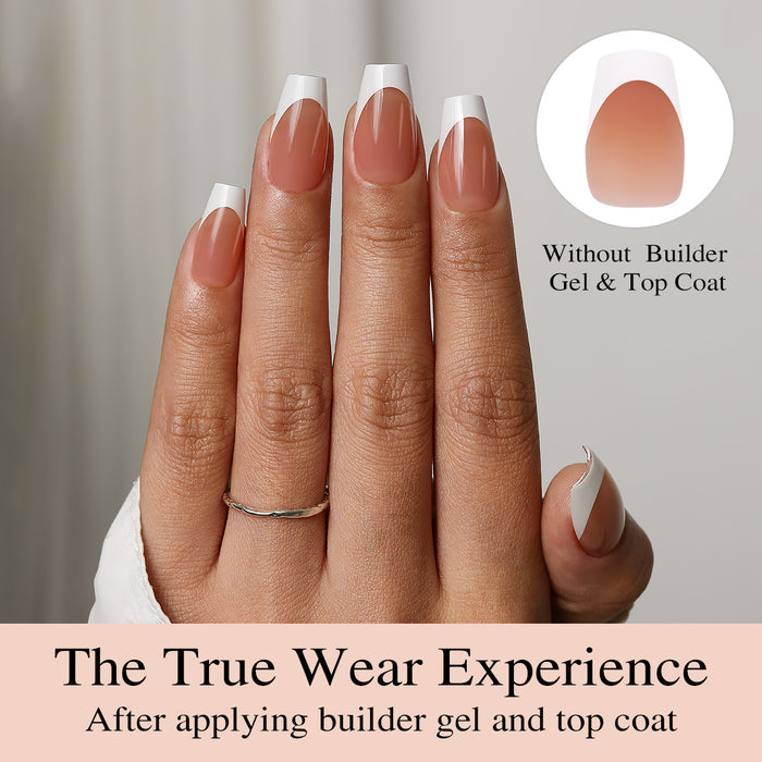 Brown Base French Tip| Medium Coffin | ProTips