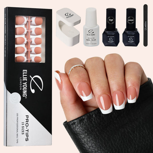 Brown Base French Tip| Short Square | ProTips