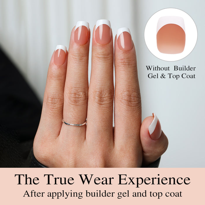 Brown Base French Tip| Short Square | ProTips