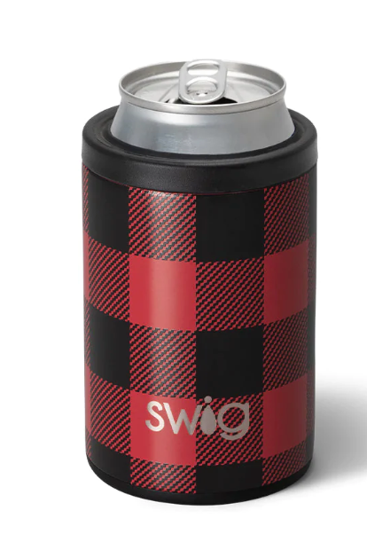 Buffalo Plaid Can & Bottle Cooler