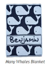 Butterscotch Blankets- Whales & Stripes