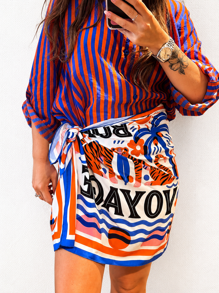 Camicia Stripes Orange Blue Have One