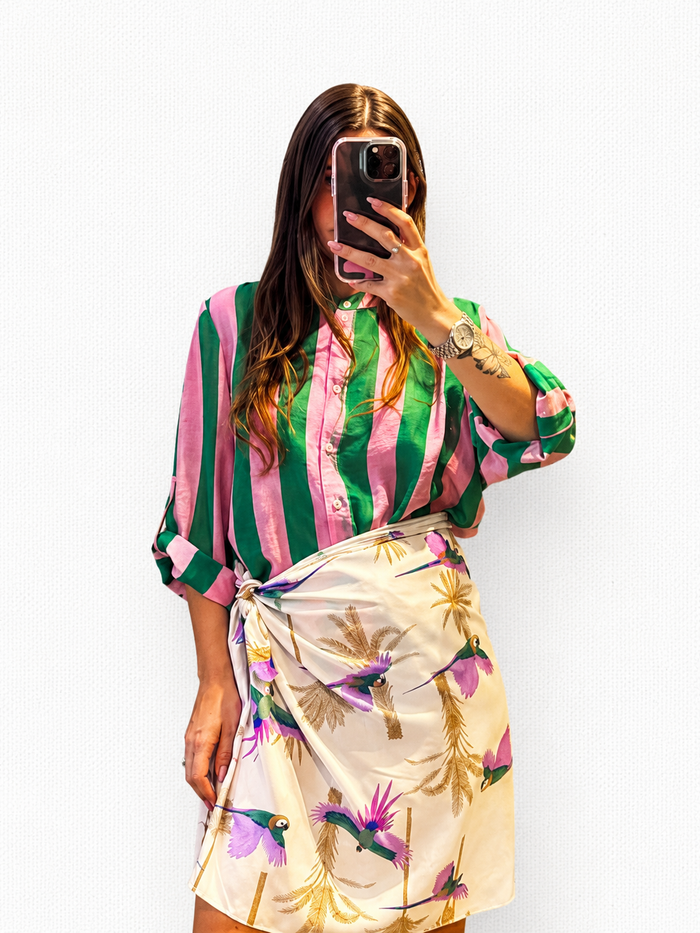 Camicia Stripes Pink & Green Have One